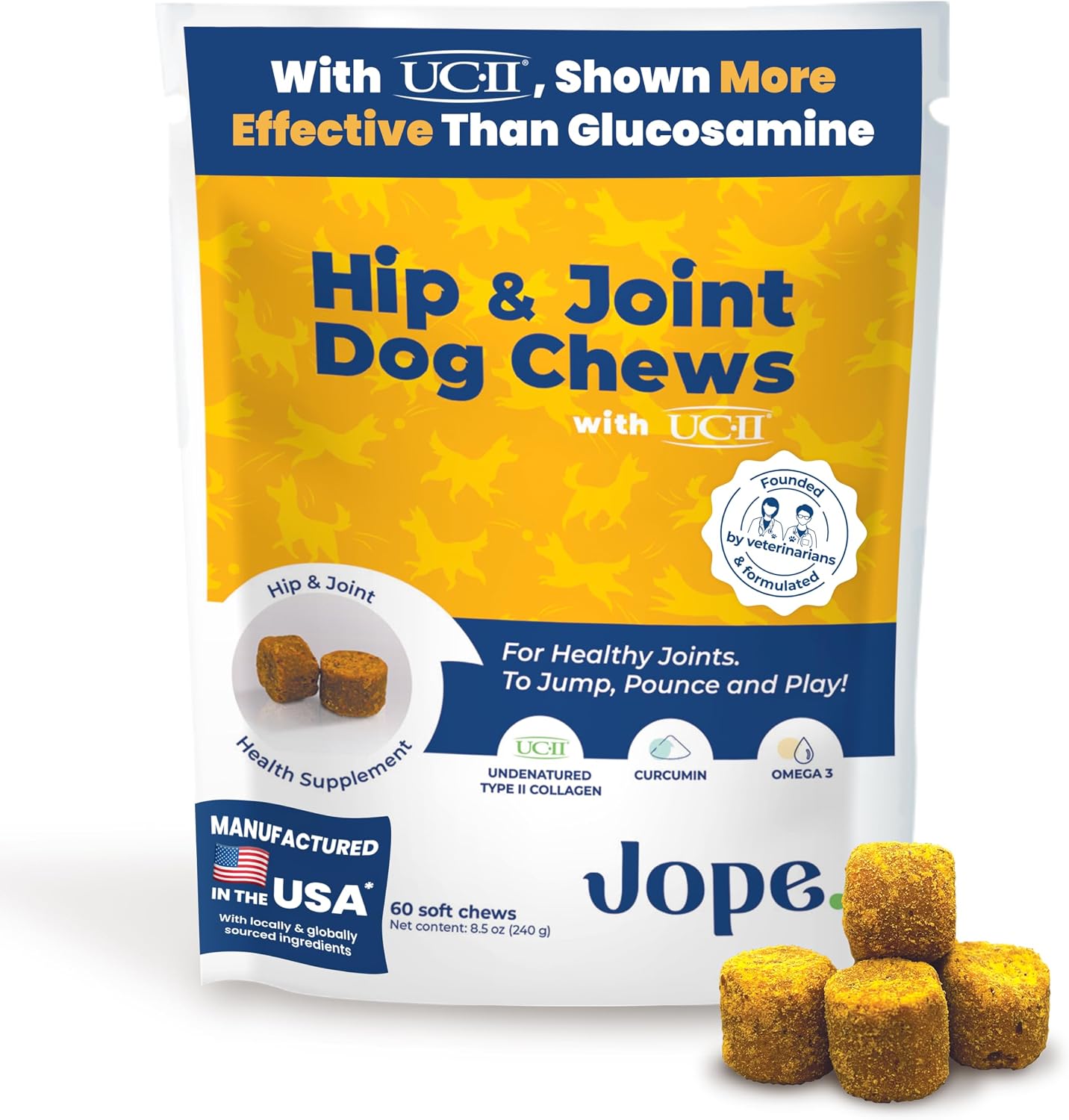 Jope Hip & Joint Supplement for Dogs Large, Medium, Small